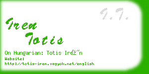 iren totis business card